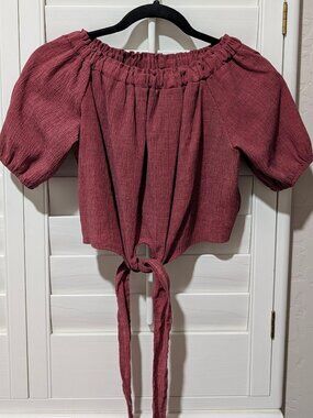 Pink Tie Front Crop Top | Cute Feminine Top